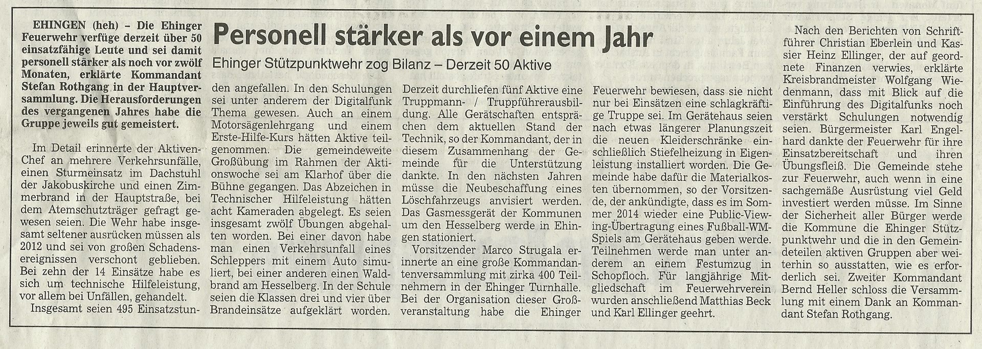 Generalversammlung 2014