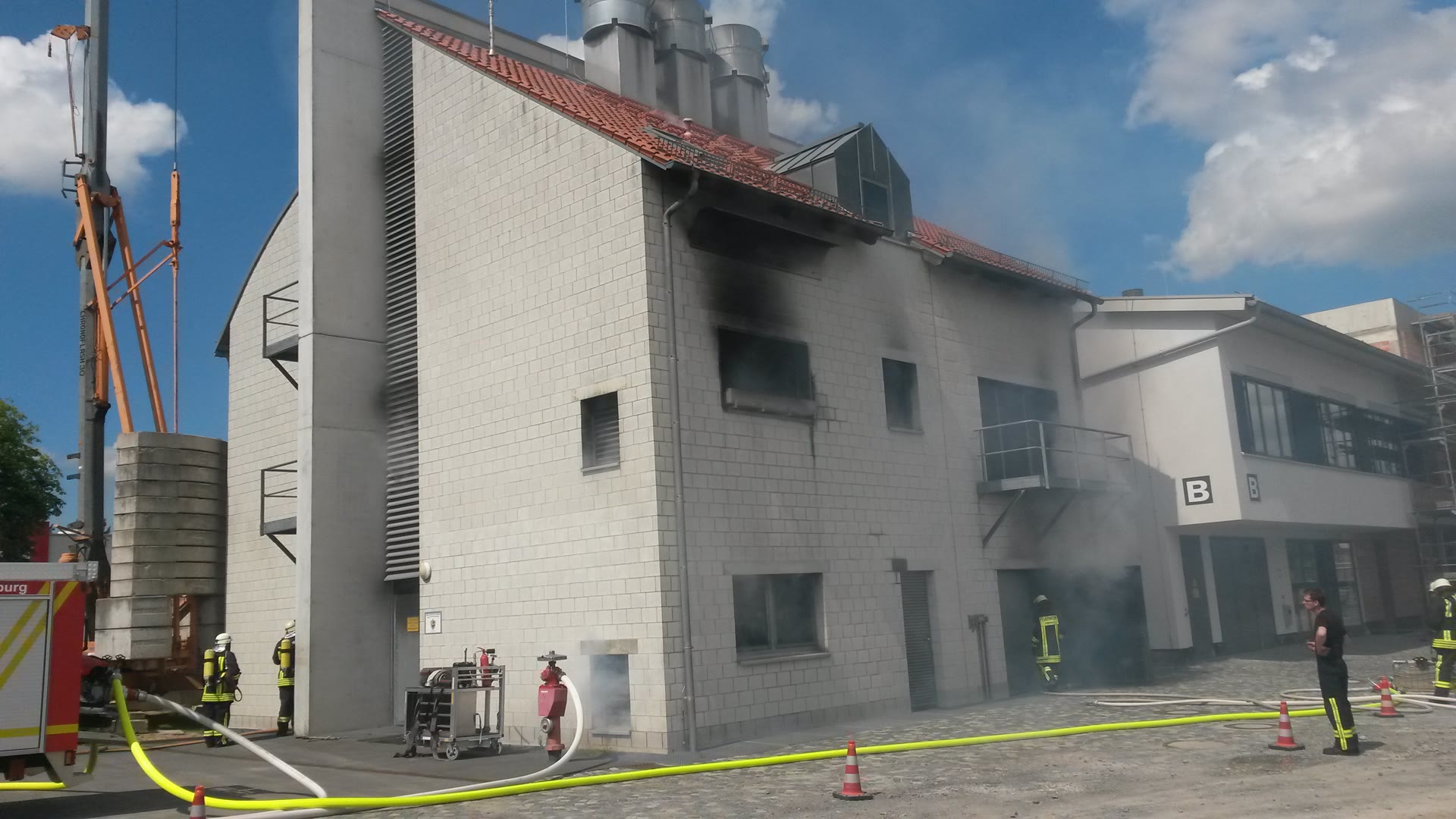 Verhaltenstraining im Brandfall / Brandhaus SFS Würzburg