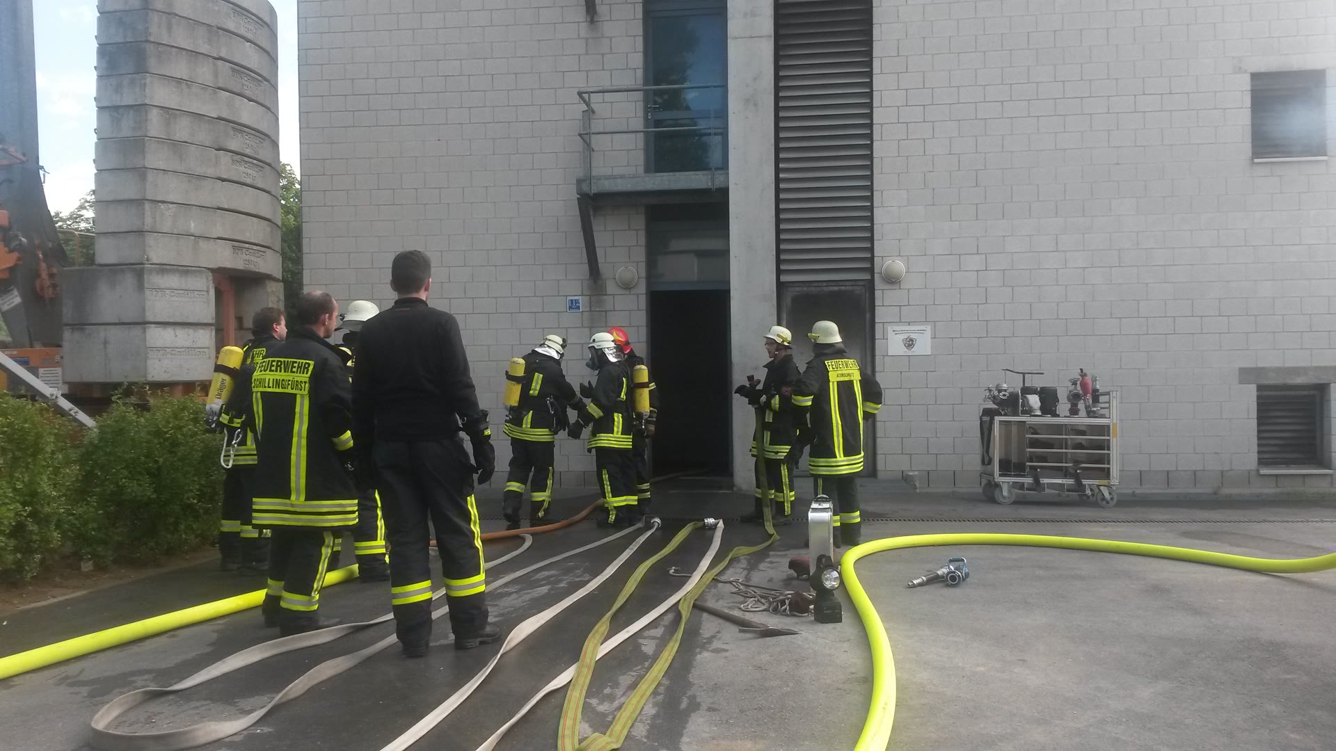 Verhaltenstraining im Brandfall / Brandhaus SFS Würzburg