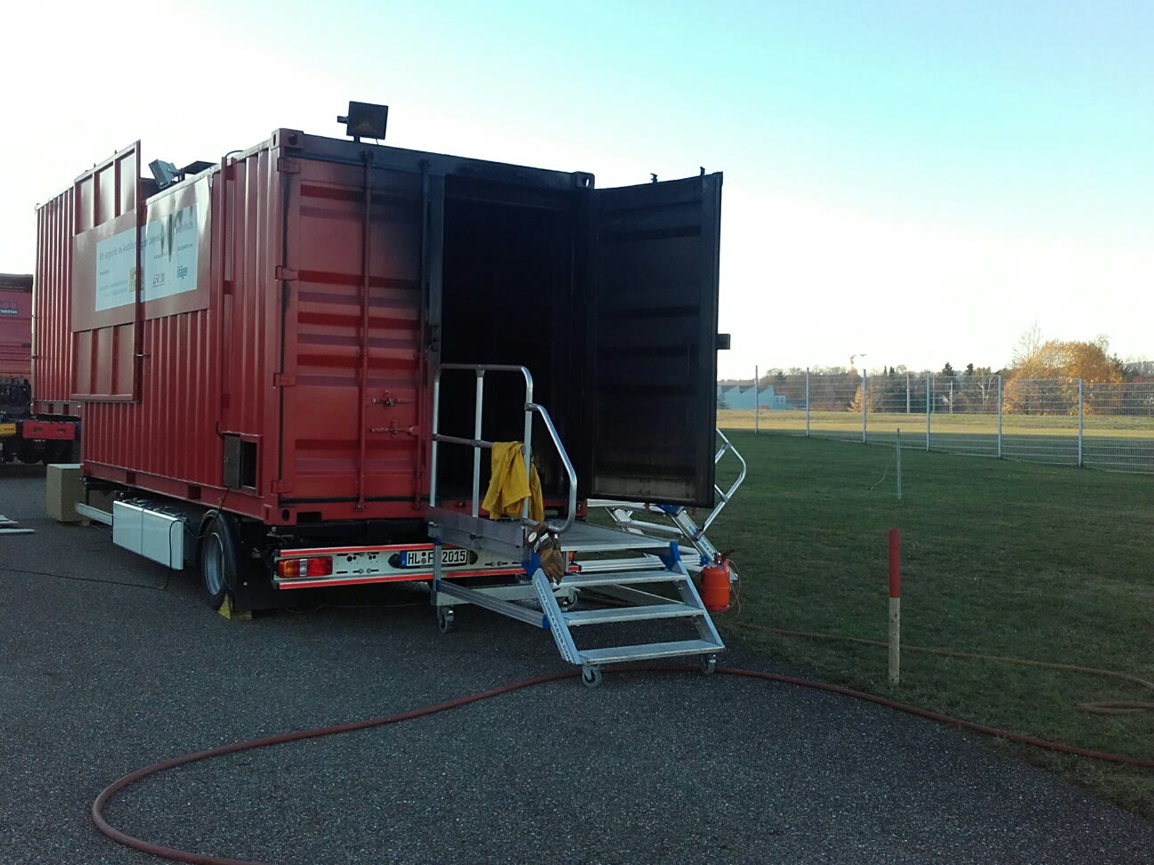 Übung / Brandcontainer in Schnelldorf