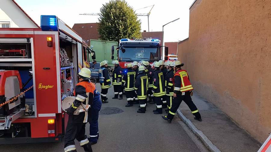 Übung Brandschutzwoche / Großlellenfeld